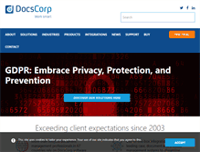 Tablet Screenshot of docscorp.com
